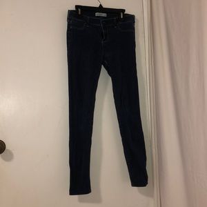 Abercrombie skinny jeans low waist navy blue